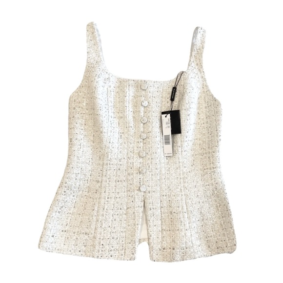 Elie Tahari Tops - Elie Tahari Cream Sleeveless Top
